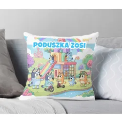 PODUSZKA Z Bluvi i rodzinką PREZENT PERSONALIZACJA urodziny